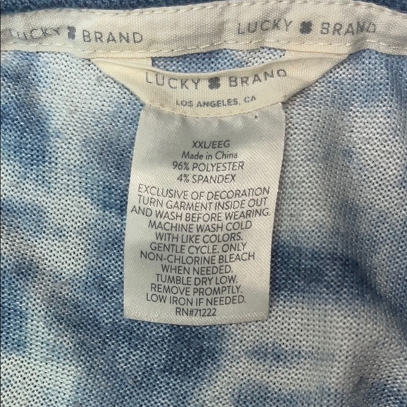 Lucky Brand Blue Tie-Dye Sleeveless Top Size 2X - Picture 5 of 5